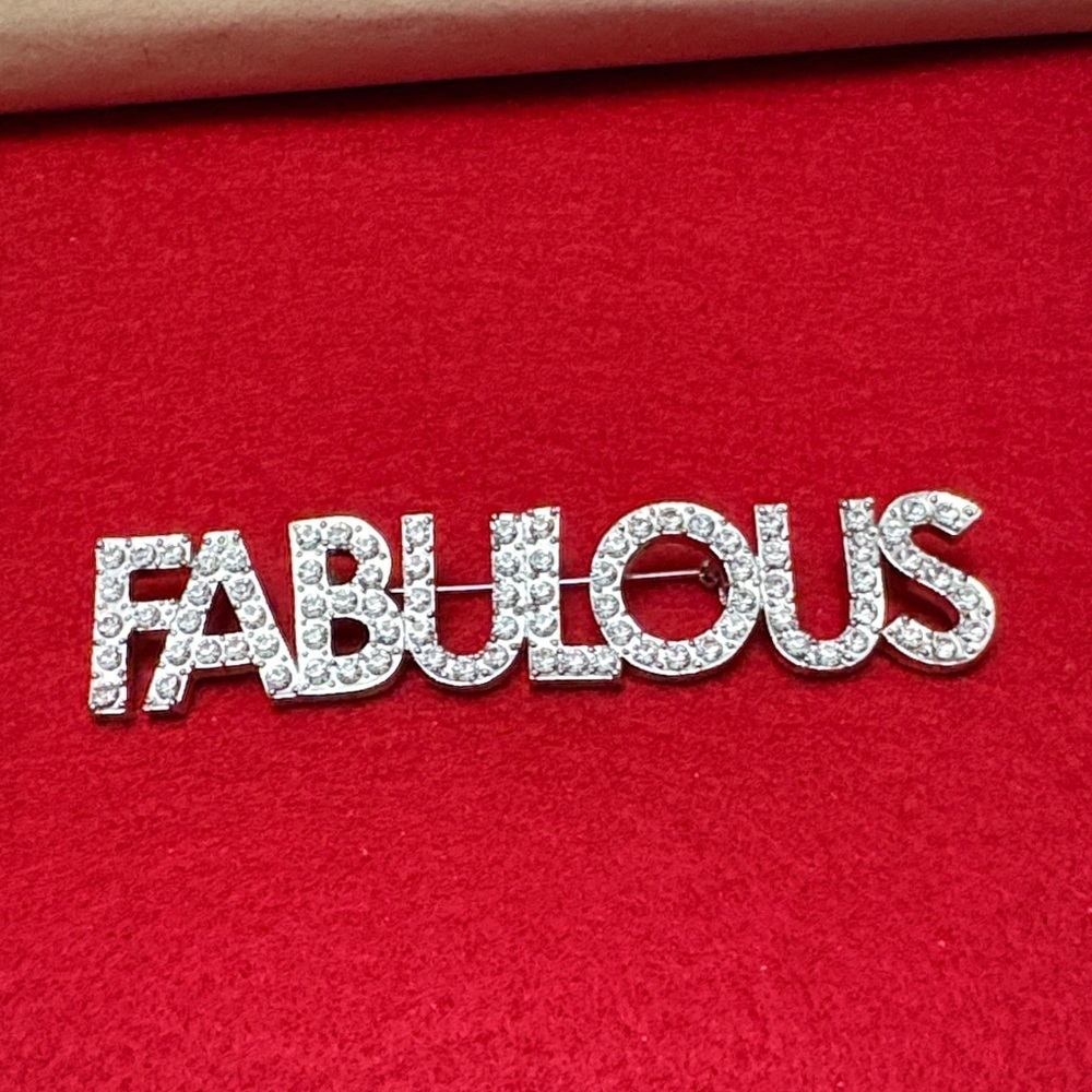 Silver Crystal Brooch With Bling - Picture 4 of 6